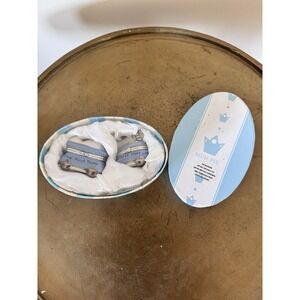 Mud Pie Memory Baby Set First Tooth Hair Cut Boy Blue Gift New Box Trinket